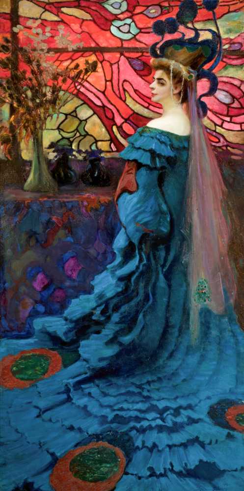Peacock – portrait of Zofia Borucińska née Jakimowicz (1908) - Stabrowski