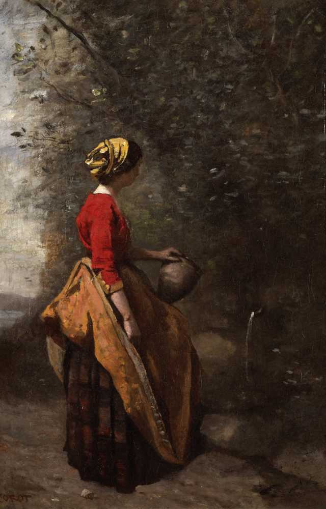 Peasant Girl at the Spring (c. 1860-65) - Jean Baptiste Camille Corot