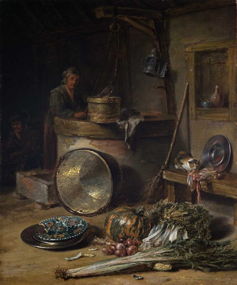 Peasant Interior with Woman at a Well (c.1642–43) - Willem Kalf