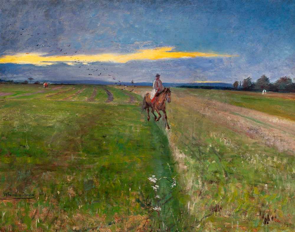 Peasant on horseback - Włodzimierz Tetmajer