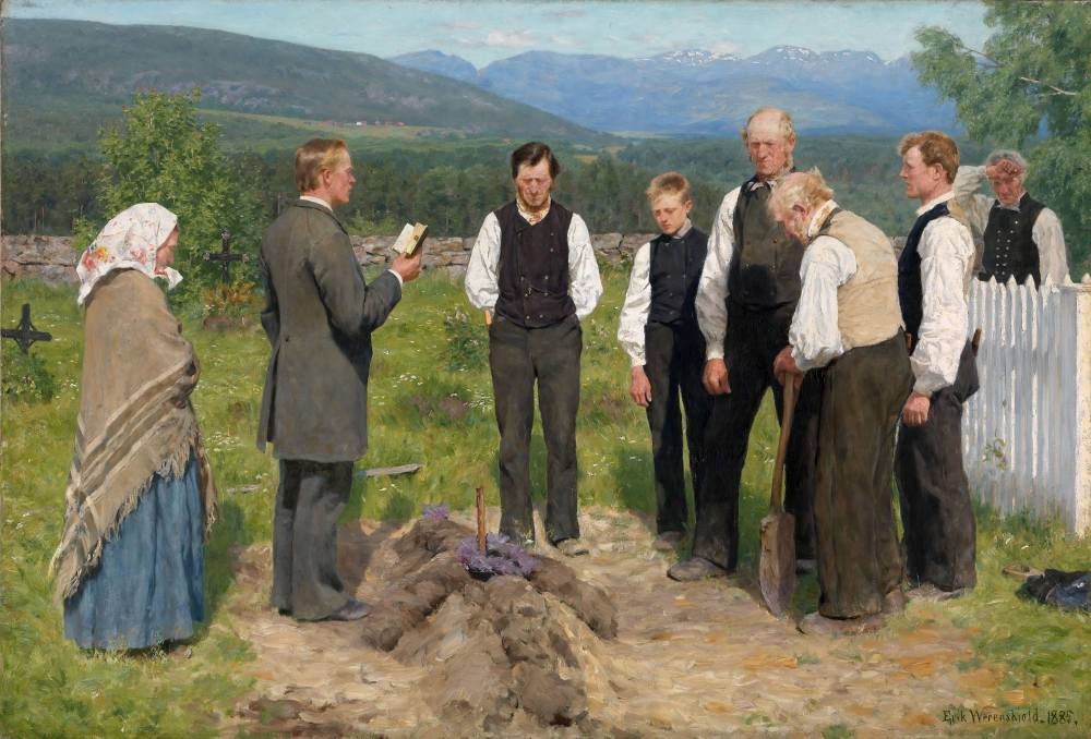 Peasant Burial - Erik Werenskiold