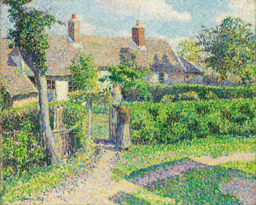 Peasants’ houses, Eragny (1887) - Camille Pissarro