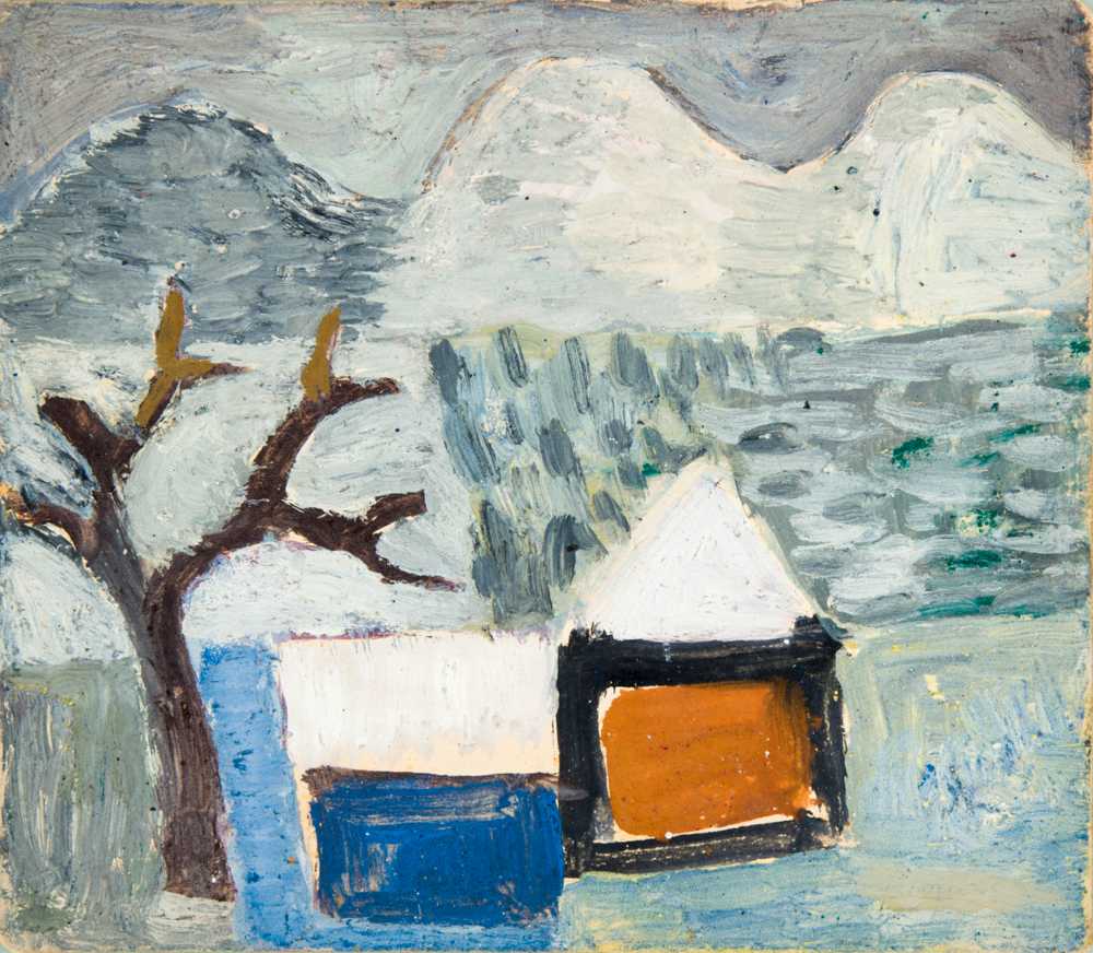 Pejzaż zimowy z domami (1934) - Aleksander Sasza Blonder