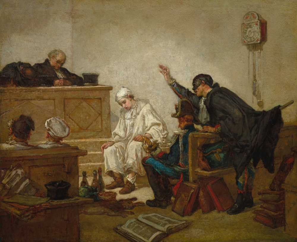 Pierrot in Criminal Court (c. 1864-1870) - Thomas Couture