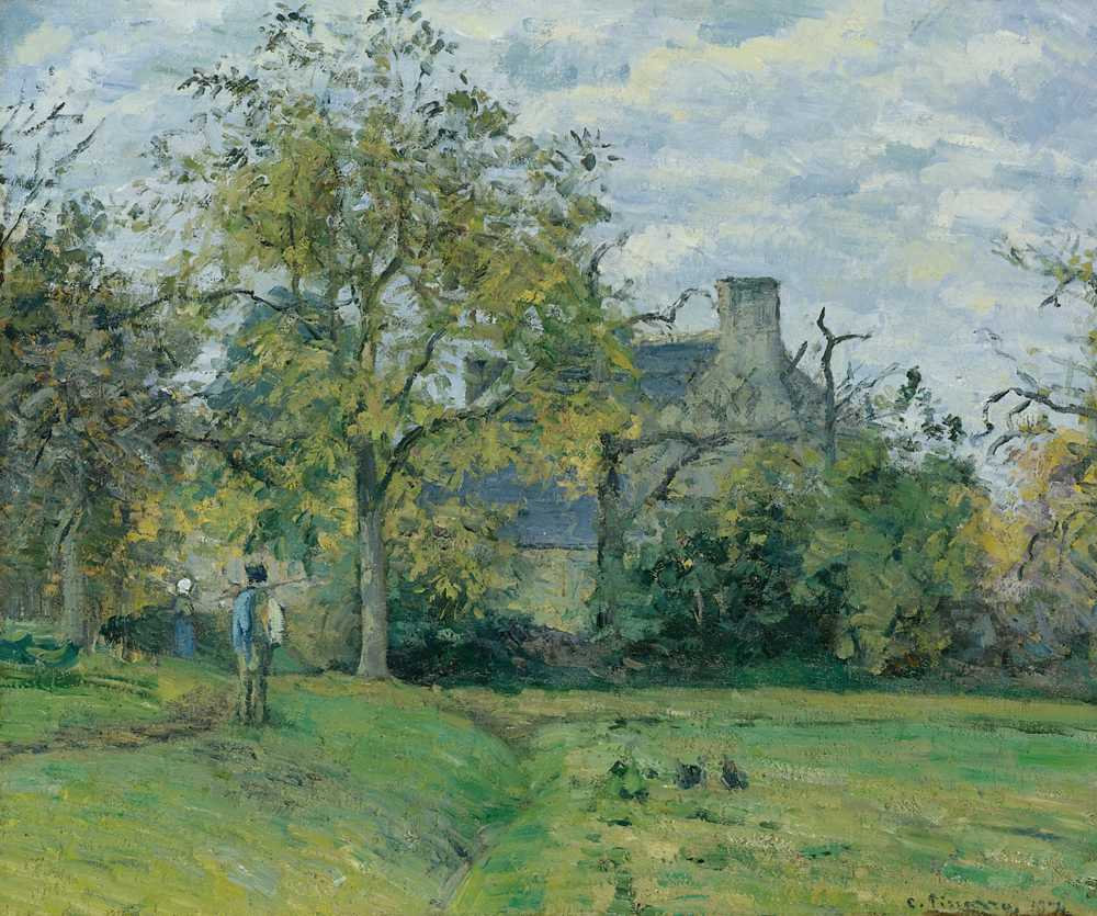 Piette's House In Montfoucault (1874) - Camille Pissarro