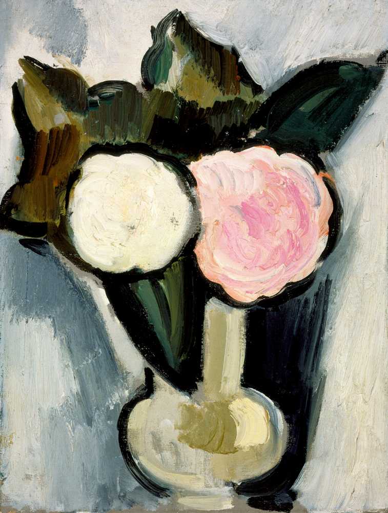 Pink and White Flowers in a Vase (circa 1929) - Marsden Hartley