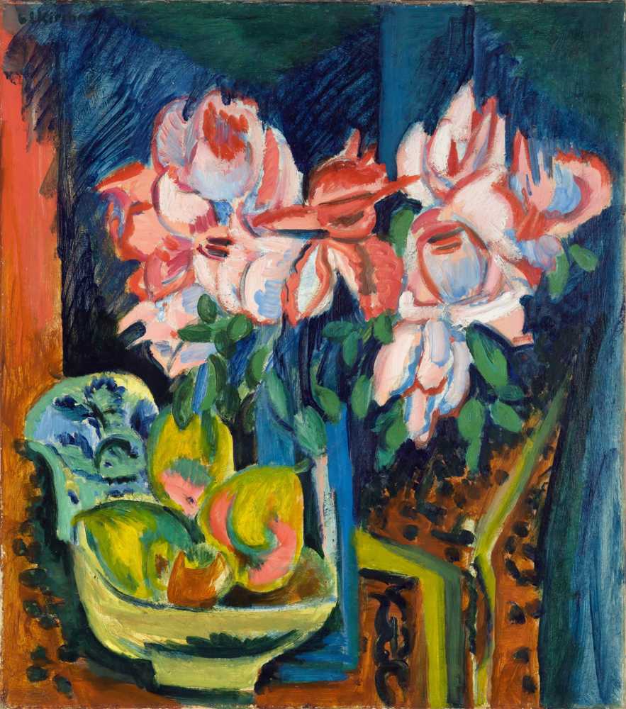 Pink Roses (1918) - Ernst Ludwig Kirchner