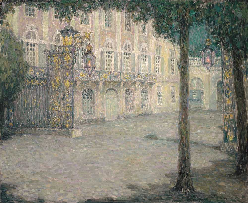 Place de la Carriere by moonlight, Nancy (1927) - Henri Le Sidaner
