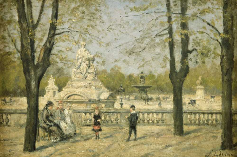 Place de la Concorde, seen from the terrace of the Tuileries (1880) - Lepine