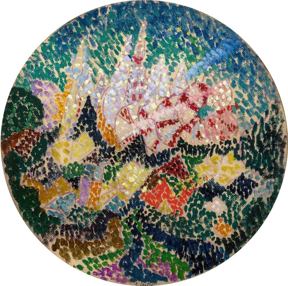 Pointillist Abstraction (Flowers) - Joseph Stella