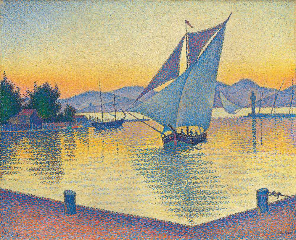 Port At Sunset, Opus 236 (Saint-Tropez) (1892) - Paul Signac