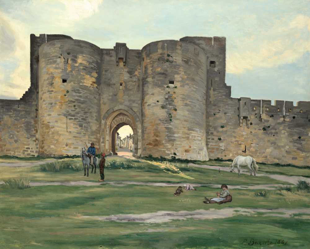Porte de la Reine at Aigues-Mortes (1867) - Frederic Bazille