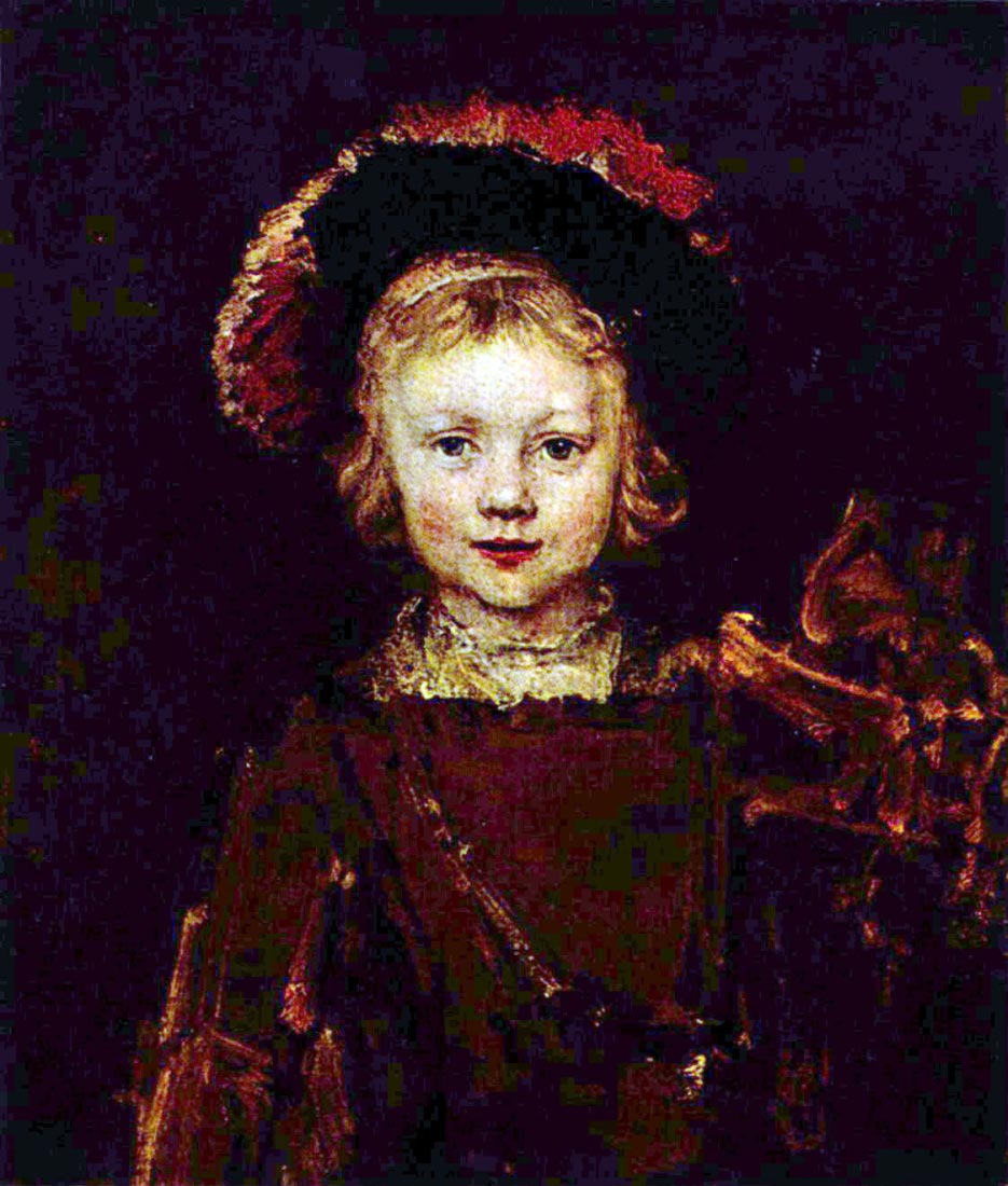 Portrait of a boy (Titus, Rembrandt son) - Rembrandt