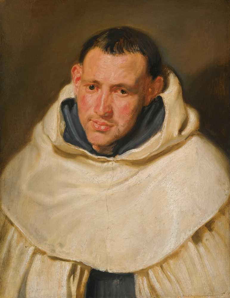 Portrait Of A Carmelite Monk, Head And Shoulders - Antoon Van Dyck