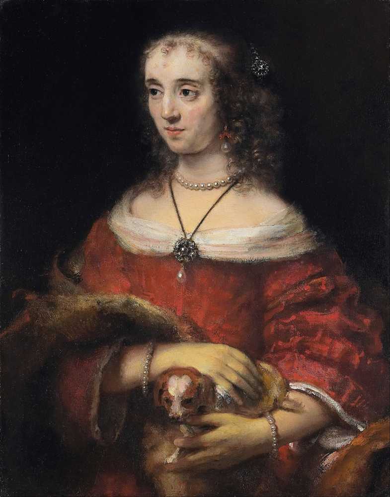 Portrait of a Lady with a Lap Dog (ca 1665) - Rembrandt van Rijn