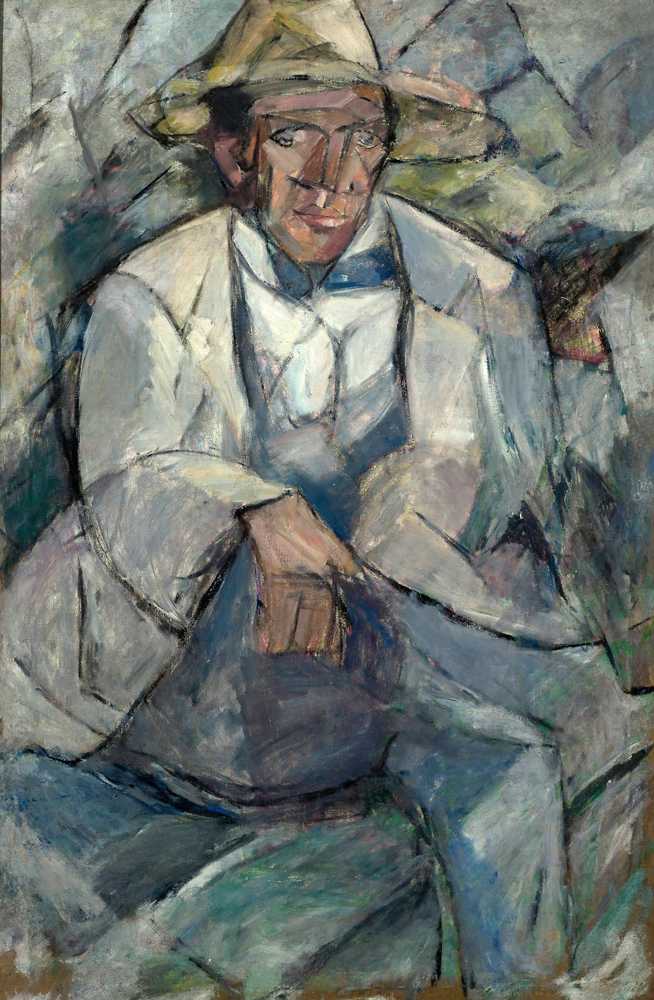 Portrait of a man in a white hat (1913) - Tadeusz Makowski