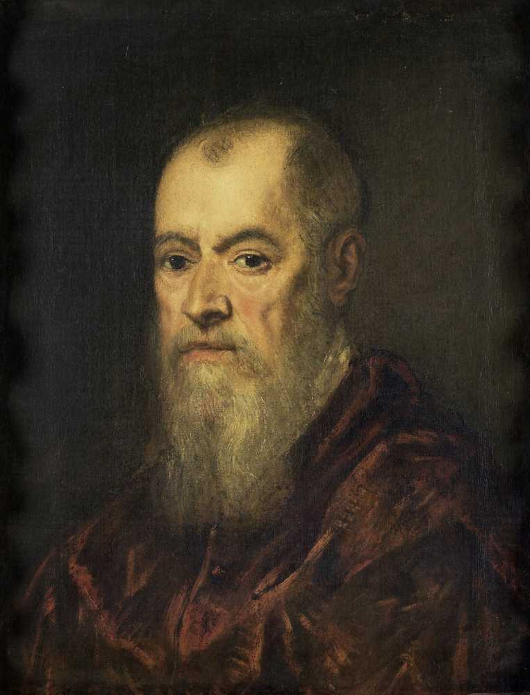 Portrait of a Man with a Red Cloak (1555 - 1580) - Jacopo Tintoretto