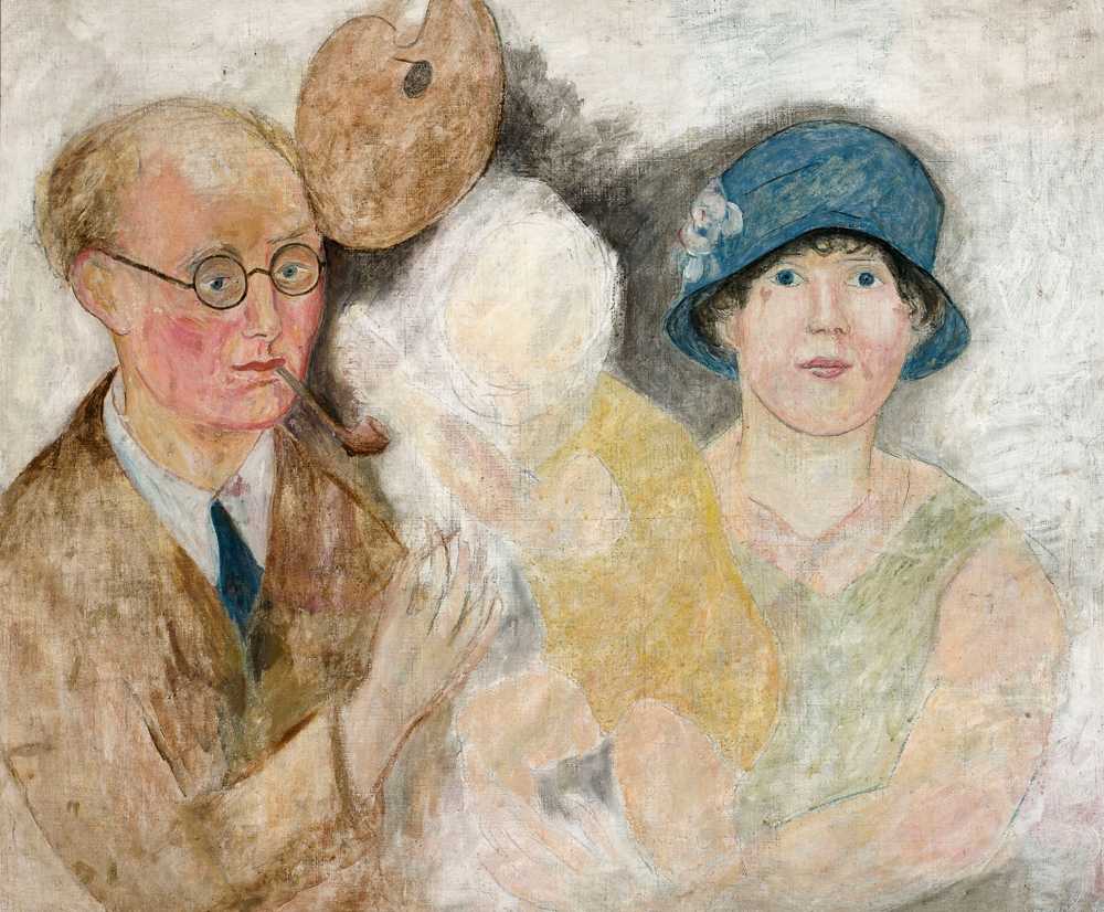 Portrait of a painter and his family (M. Gromaire) (1925) - Tadeusz Makowski