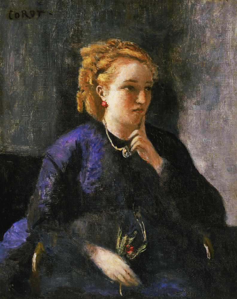Portrait of a Woman - Jean Baptiste Camille Corot