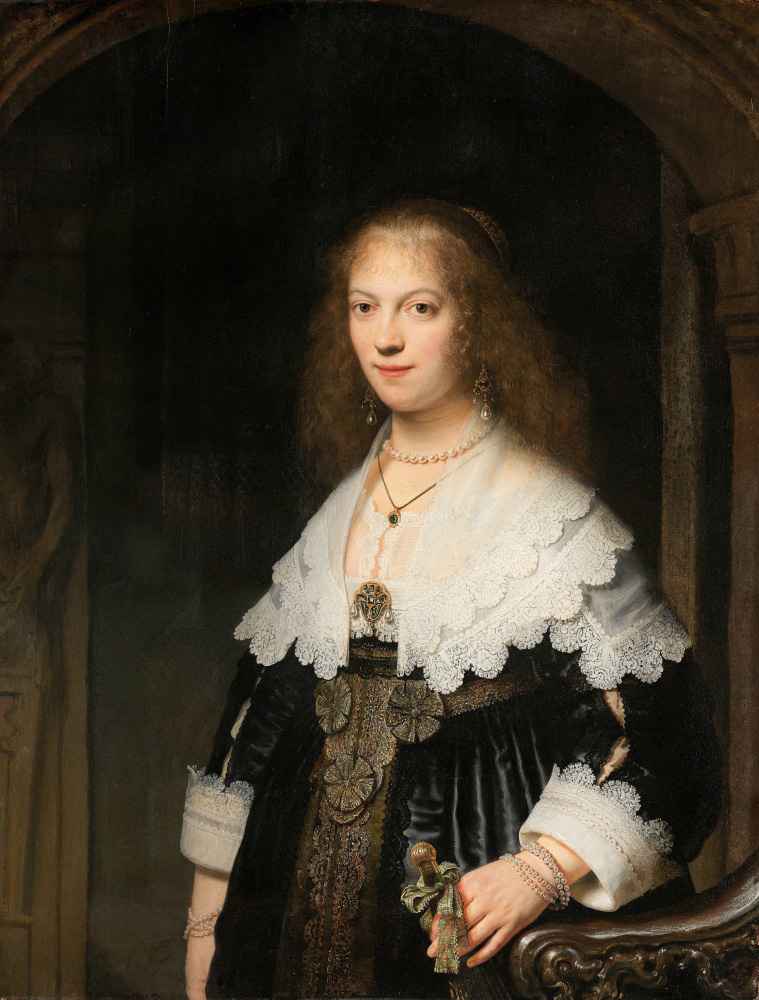 Portrait of a Woman, Possibly Maria Trip - Rembrandt Harmenszoon van R