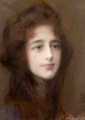 Portrait of a Young Woman (1899-1900) - Teodor Axentowicz