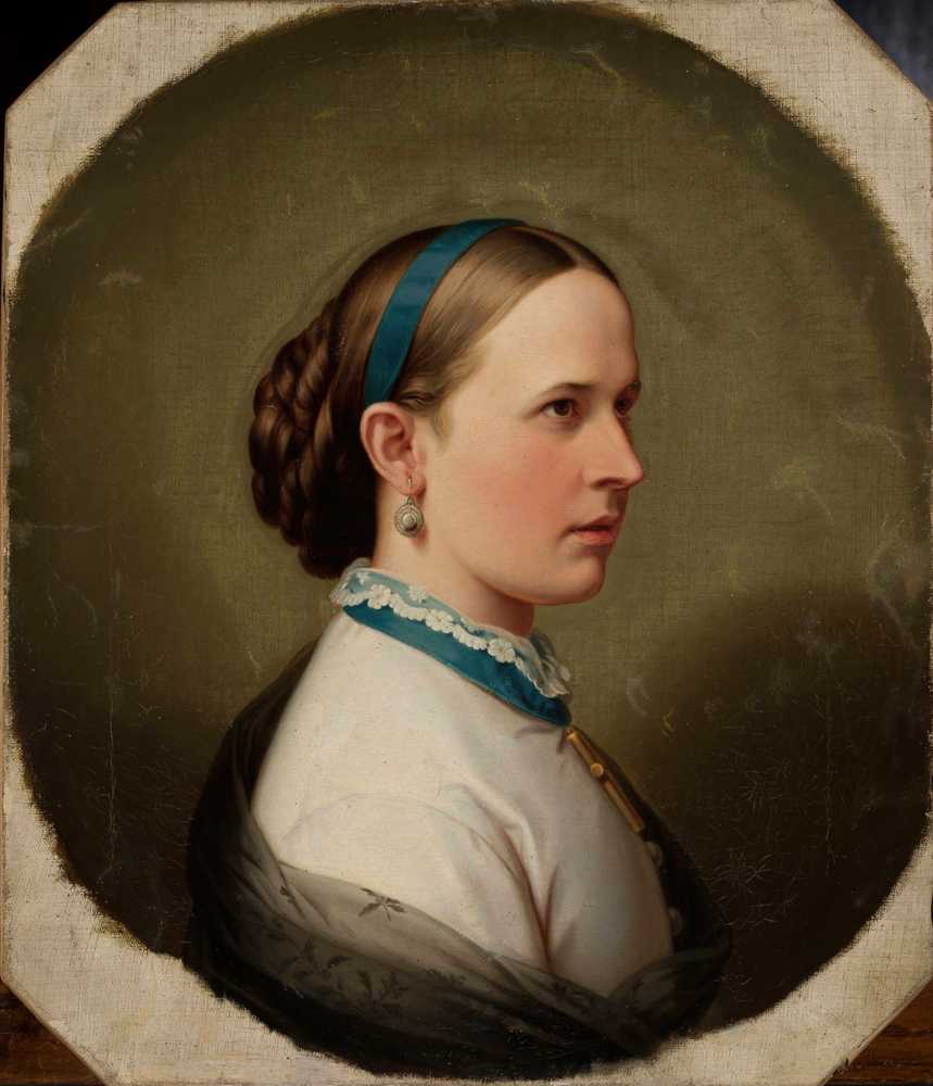 Portrait of a young woman - Artur Grottger