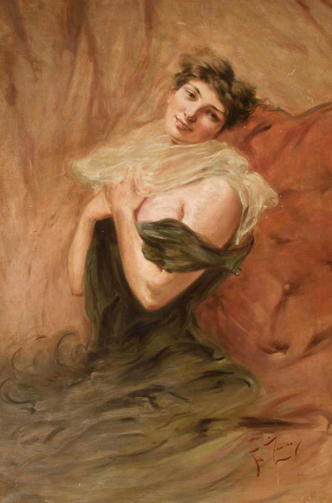 Portrait of a young woman - Franciszek Żmurko