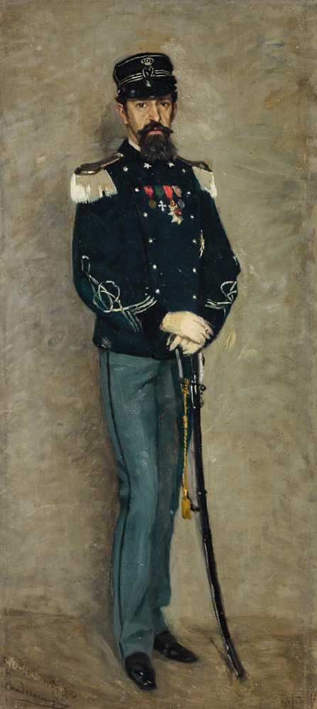 Portrait of an Infantry Captain (1874) - Federico Zancomeneghi