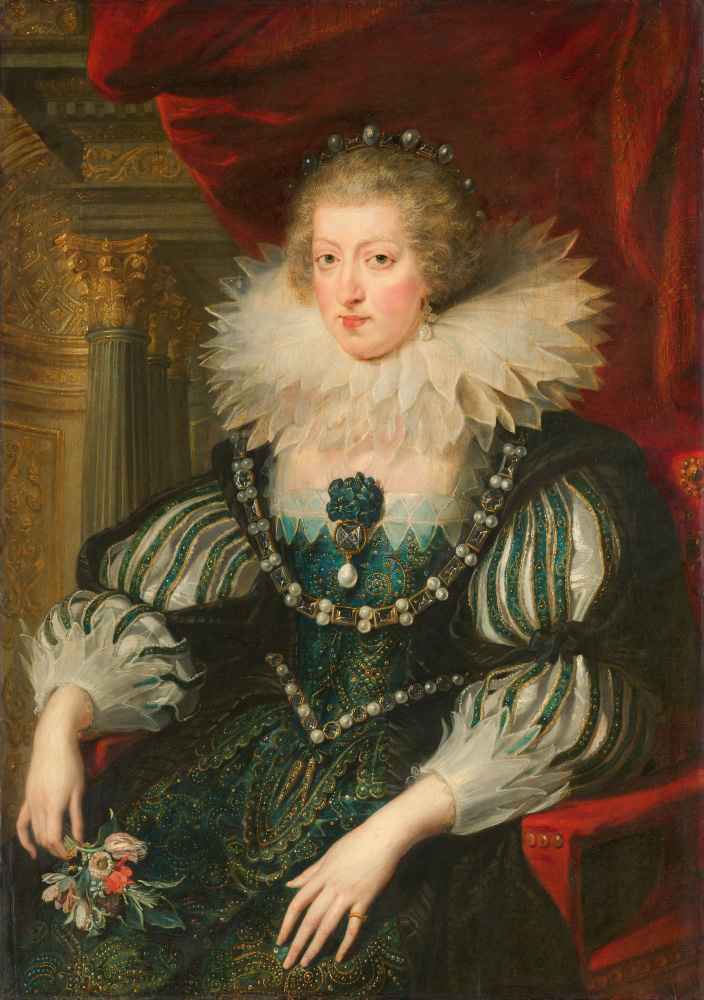 Portrait of Anne of Austria (1601-1666), Queen of France - Peter Paul 