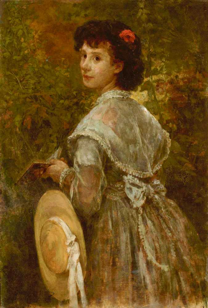 Portrait of artist’s sister (1875) - Witold Pruszkowski