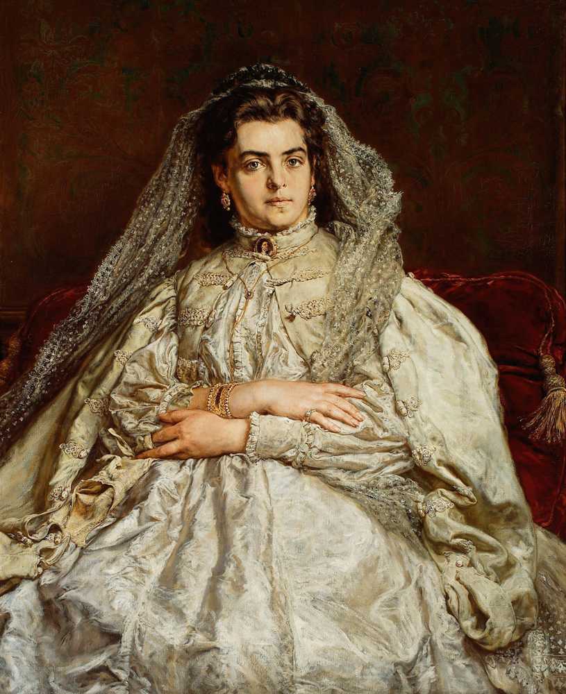 Portrait of artist’s wife, Teodora nee Giebułtowska (1879) - Jan Matejko