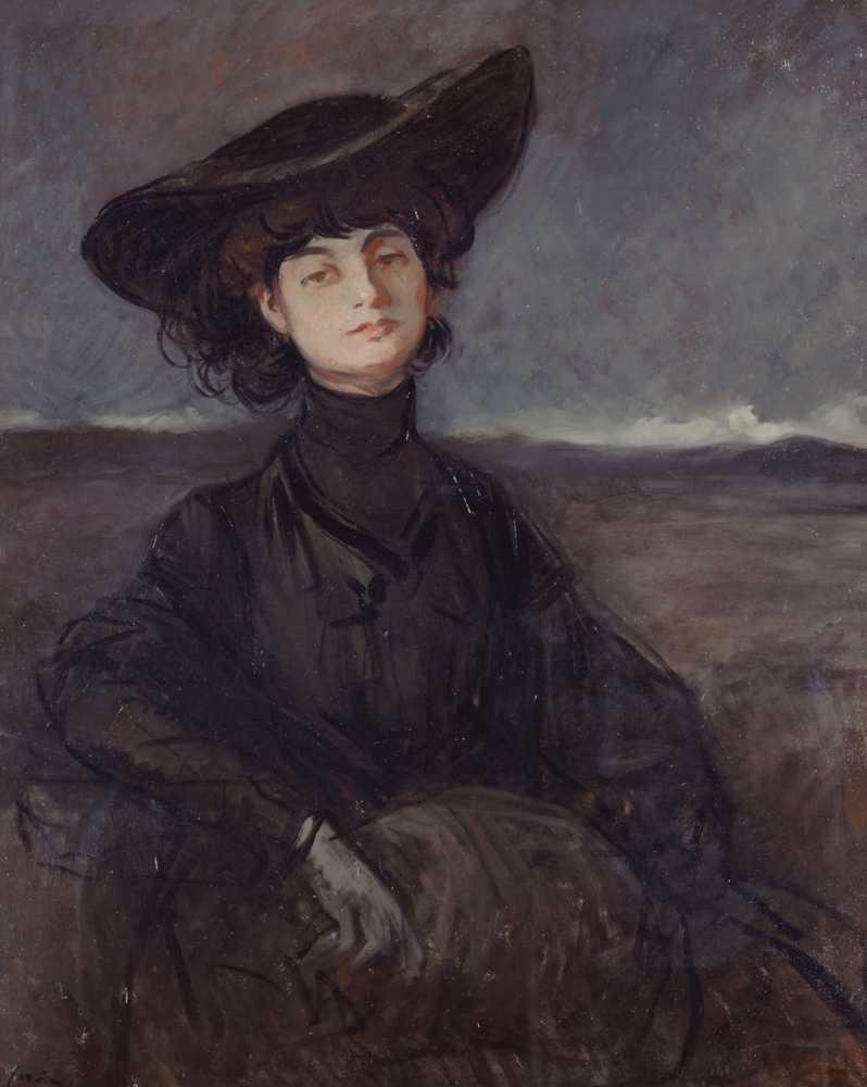 Portrait of Countess Anna de Noailles, nee Brancovan (1876-1933), p... - Forain