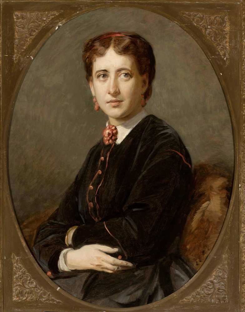 Portrait of Emilia Mielżyńska née Bnińska (1866) - Józef Simmler