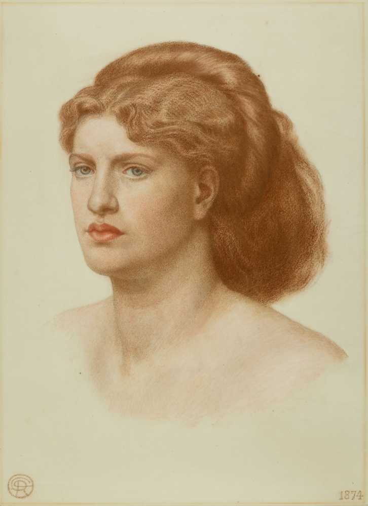 Portrait of fanny cornforth, head and shoulders (1874) - Dante Gabriel Rossetti