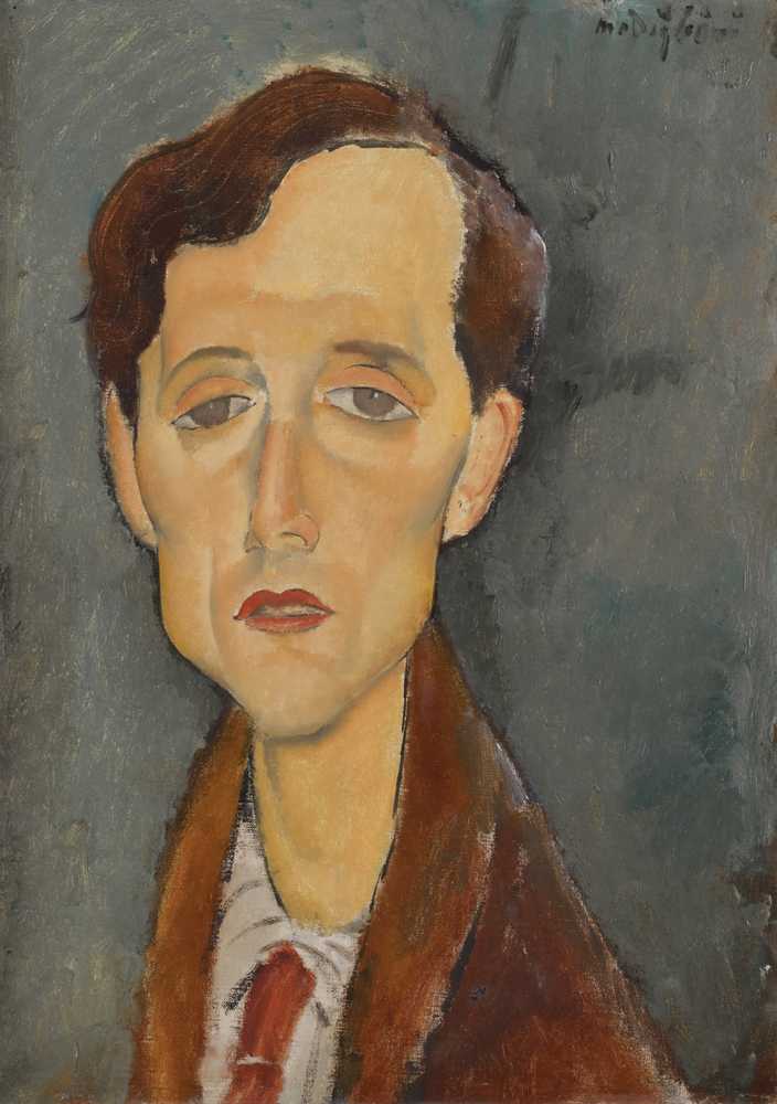 Portrait of Frans Hellens - Amedeo Modigliani