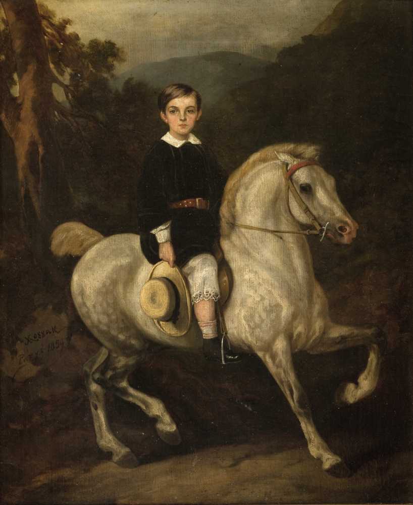 Portrait of General Hauke’s Son (1859) - Juliusz Kossak