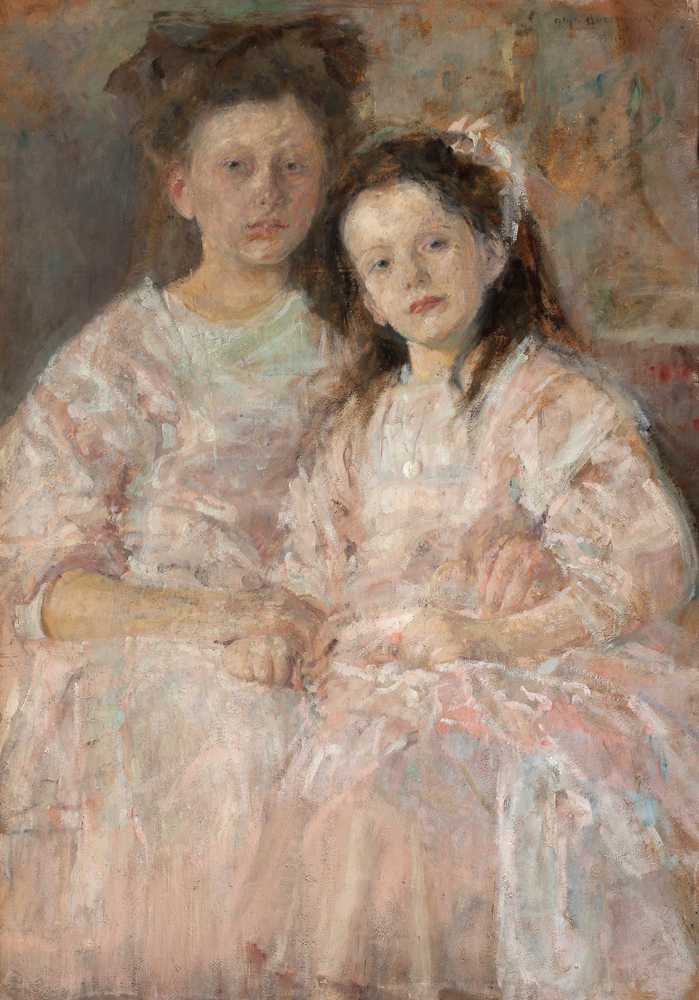 Portrait of girls, Helena Chmielarczyk and Władysława Chmielarcz... - Boznańska