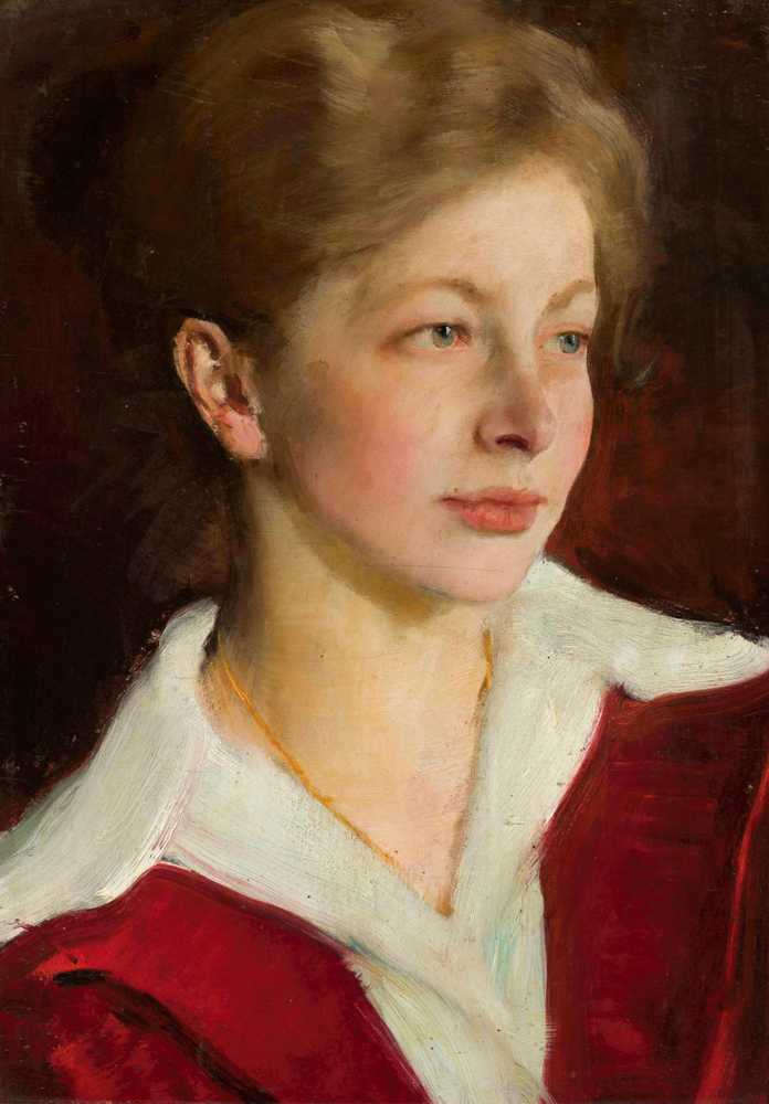 Portrait of Halina Pruska (1920) - Konrad Krzyżanowski