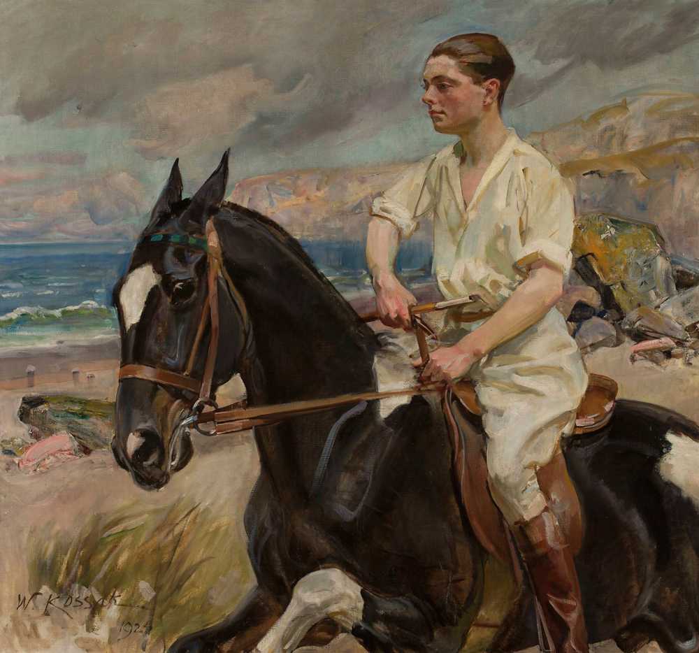 Portrait of Herthier de Boislambert on horseback (1924) - Wojciech Kossak