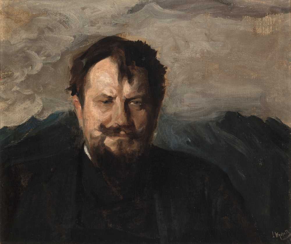 Portrait of Jan Kasprowicz (1898) - Leon Wyczółkowski