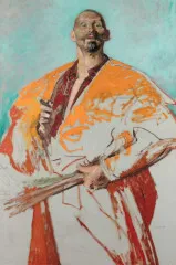 Portrait of Leon Wyczółkowski (circa 1895) - Jacek Malczewski