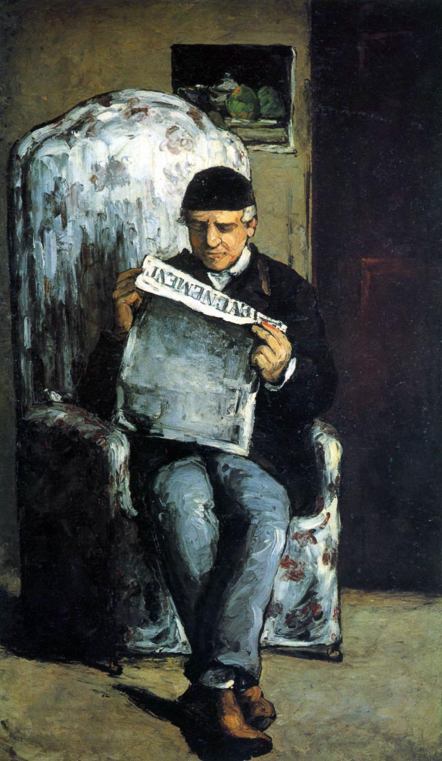 Portrait of Louis-Auguste Cezanne, the father of the artist, reading f