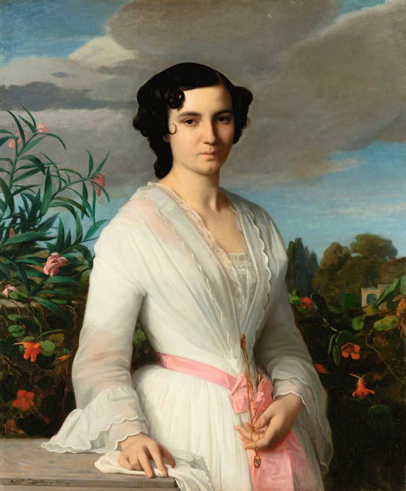 Portrait Of Mademoiselle Louise Marès (1851) - Alexandre Cabanel