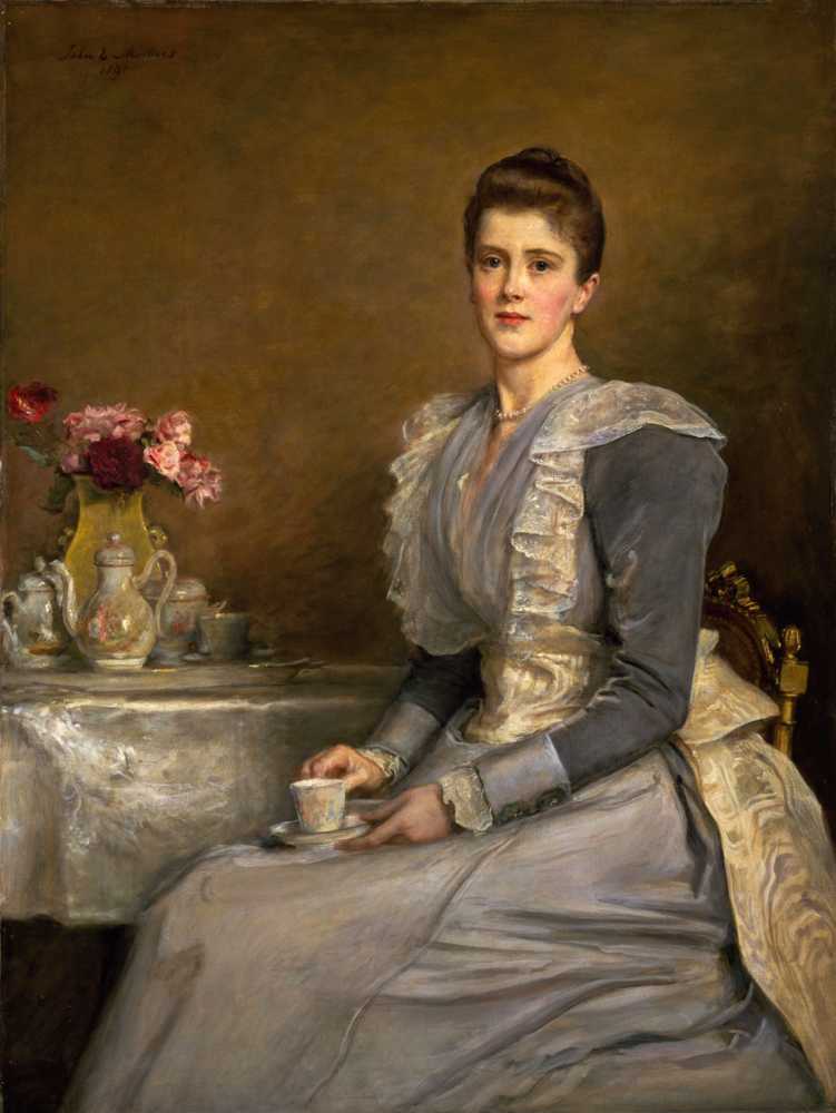 Portrait of Mary Endicott (d.1957), Mrs Joseph Chamberlain (1890-91) - Millais
