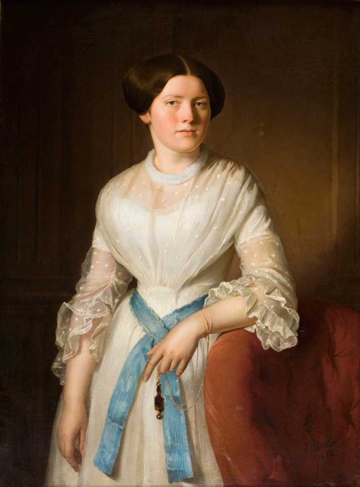 Portrait of Miss Pisarzowska (1852) - Józef Simmler