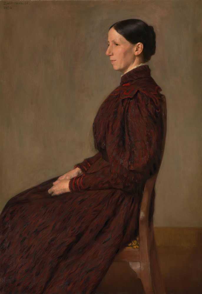 Portrait of Mrs. Anna Dick (1896) - Erik Werenskiold