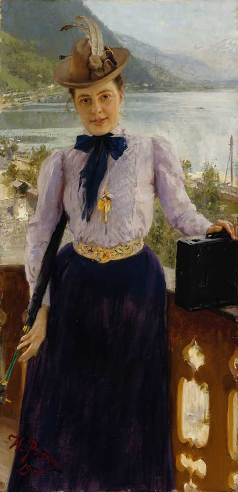 Portrait Of Natalia Nordmann (1900) - Ilja Jefimowicz Repin