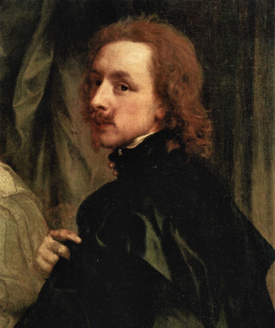 Portrait of Sir Endimion Porter and self-portrait, detail - Van Dyck