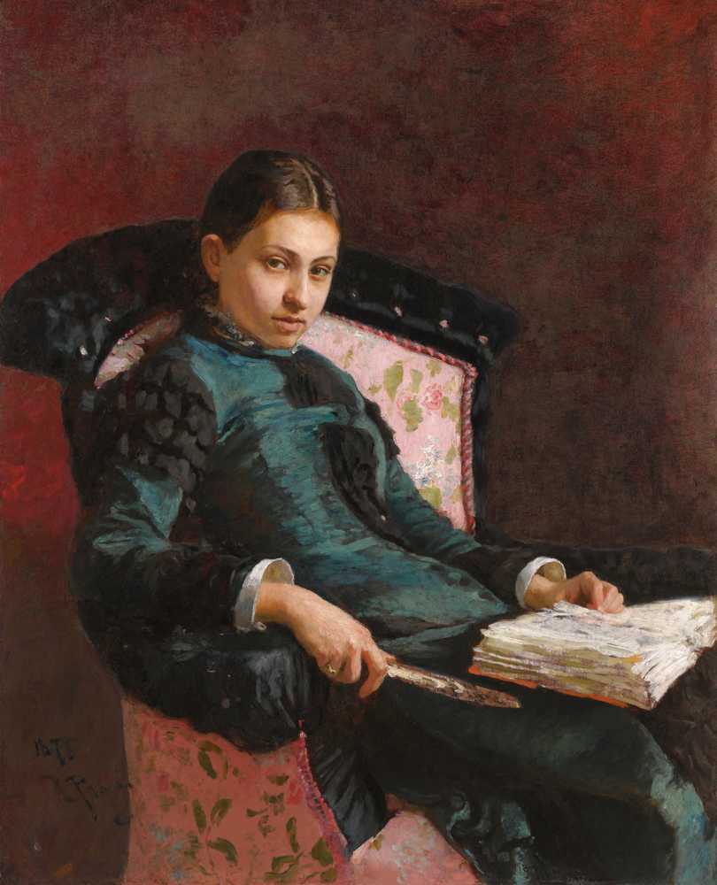 Portrait of The Artist’s Wife, Vera Repin (1878) - Ilja Jefimowicz Repin