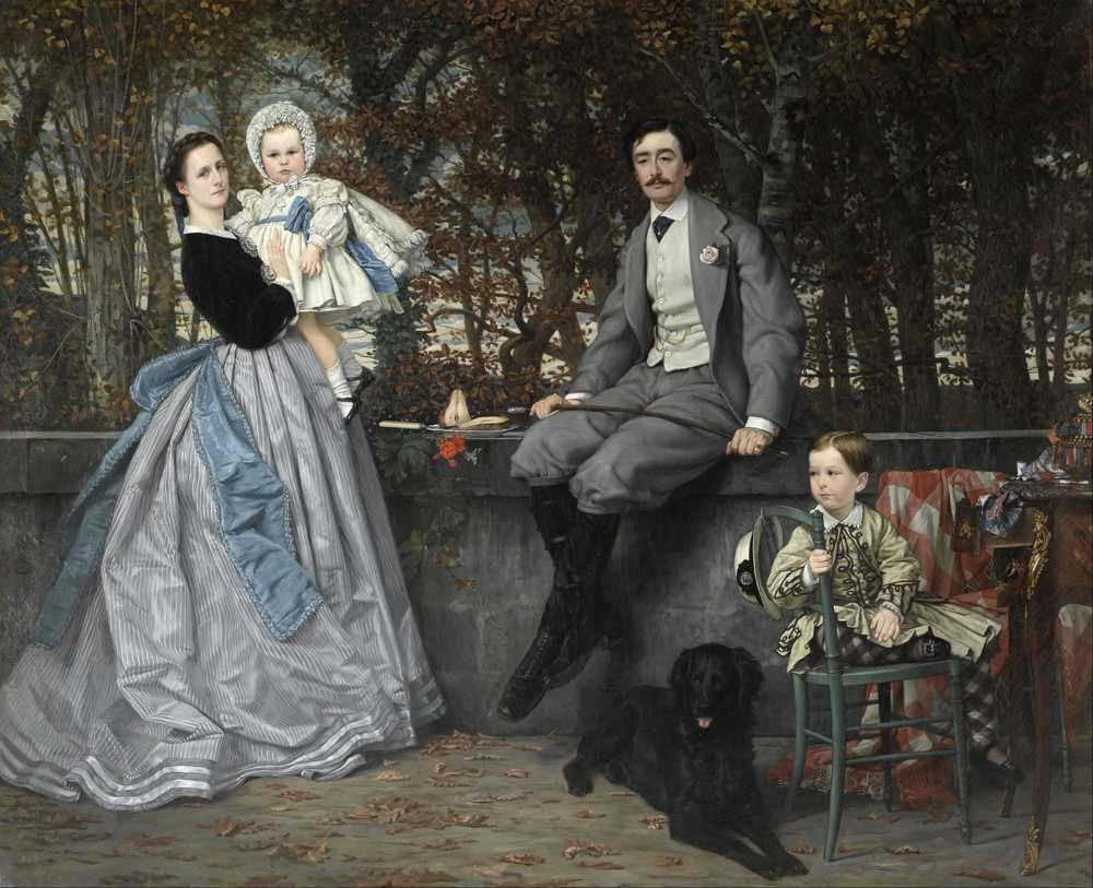 Portrait Of The Marquis And Marchioness Of Miramon And Their Children - Tissot